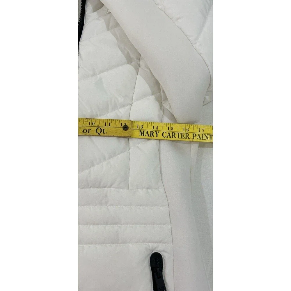Michael Kors Womens Sz XS Puffer White Jacket Zipper Pockets